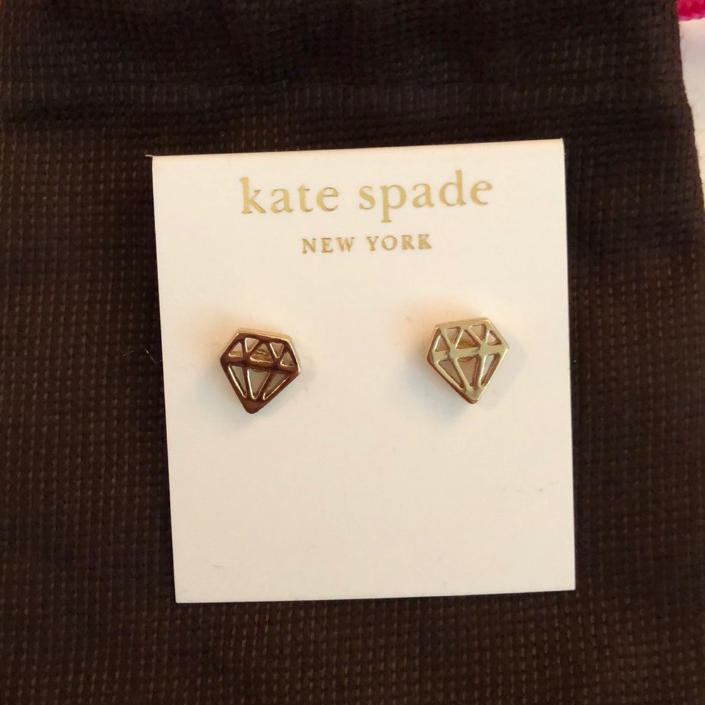 NEVER WORN Kate Spade diamond shape Studs